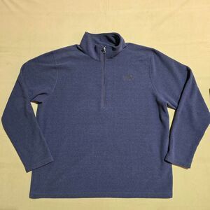 The North Face 1/4 Zip textured fleece Pullover Navy Blue men's size XXL
